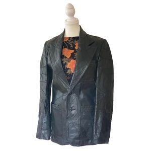 Vintage 1970s Patchwork Leather Blazer Designed by Robert Lee